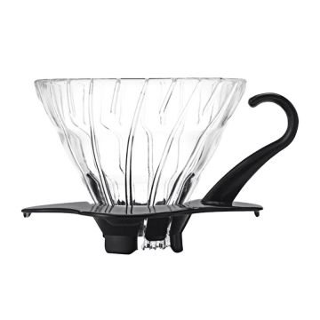 Hario V60 01 Glass Dripper With Black Handle